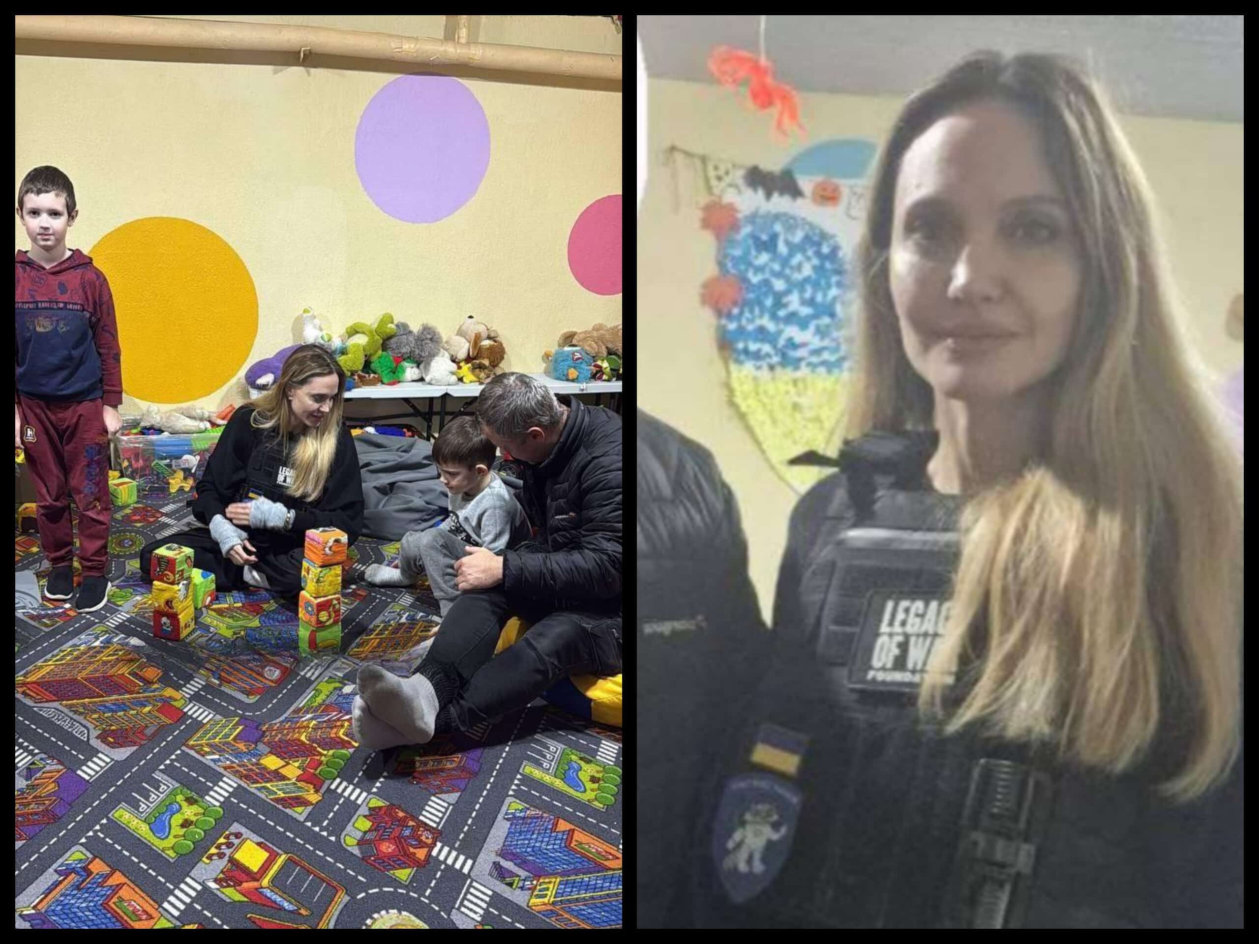 آنجلینا جولی به دیدار کودکان جنگزده اوکراینی رفت