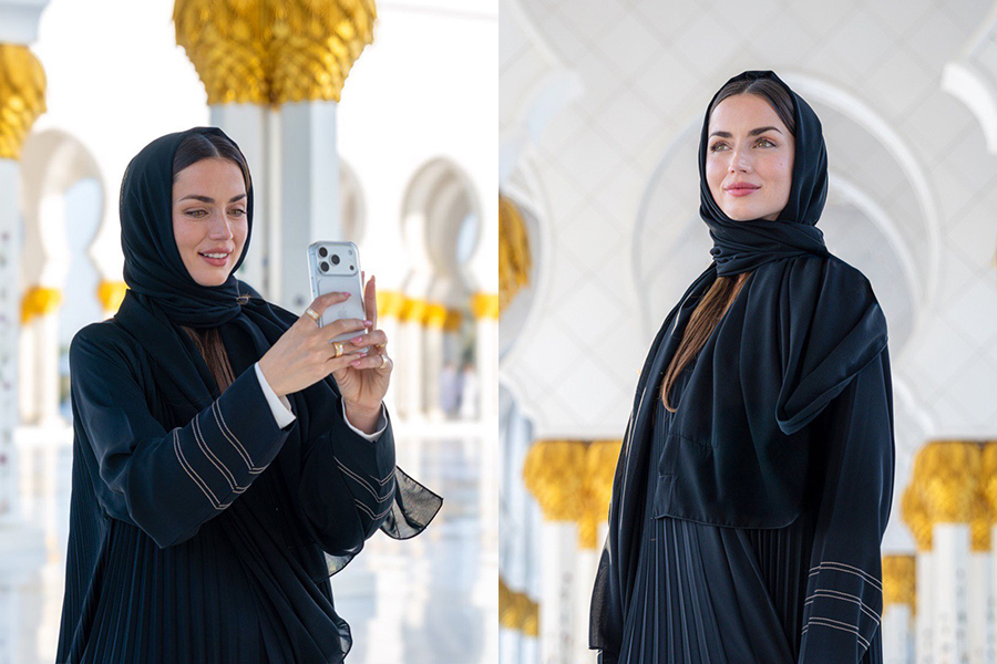 حضور متفاوت آنا د آرماس با حجاب اسلامی/ ماجرای سفر به ابوظبی چه بود؟