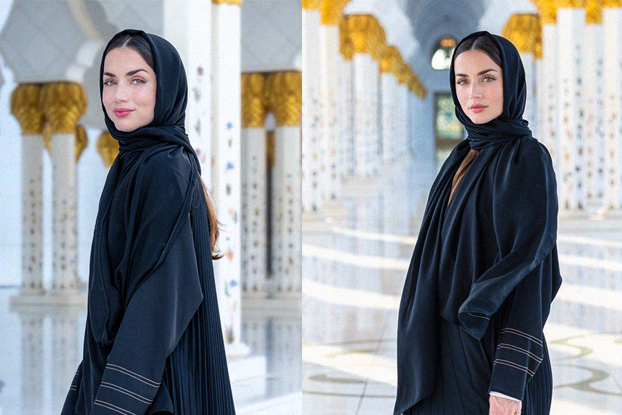 حضور متفاوت آنا د آرماس با حجاب اسلامی/ ماجرای سفر به ابوظبی چه بود؟